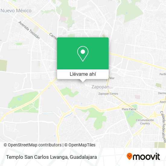 Mapa de Templo San Carlos Lwanga