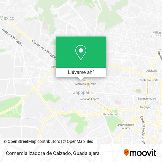 Mapa de Comercializadora de Calzado