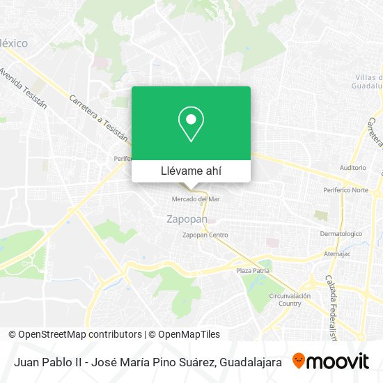 Mapa de Juan Pablo II - José María Pino Suárez