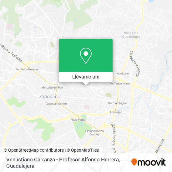 Mapa de Venustiano Carranza - Profesor Alfonso Herrera