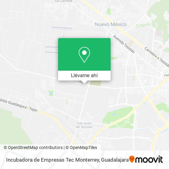 Mapa de Incubadora de Empresas Tec Monterrey