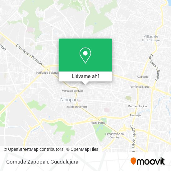 Mapa de Comude Zapopan