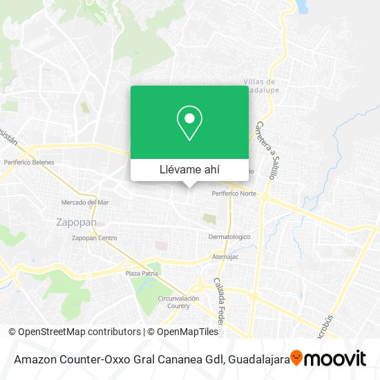 Mapa de Amazon Counter-Oxxo Gral Cananea Gdl