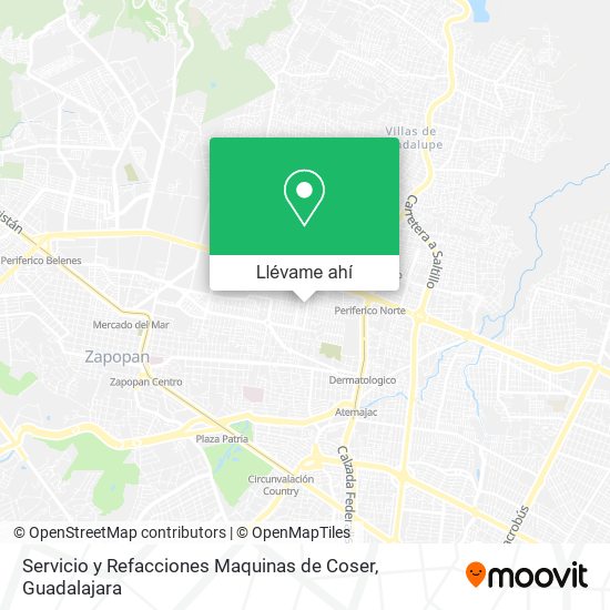 Mapa de Servicio y Refacciones Maquinas de Coser