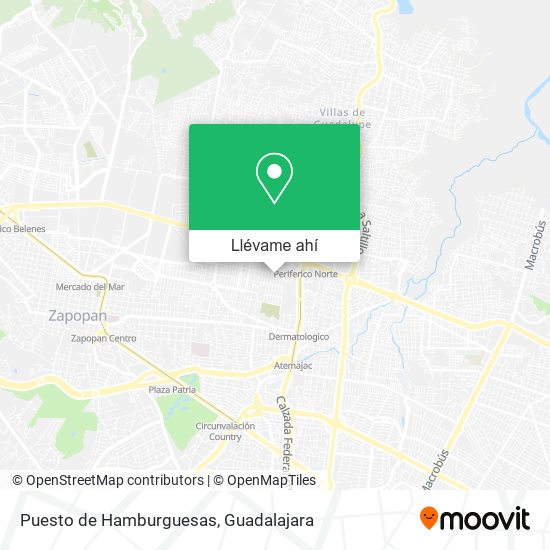 Mapa de Puesto de Hamburguesas