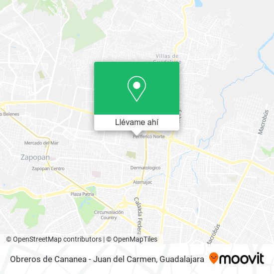 Mapa de Obreros de Cananea - Juan del Carmen