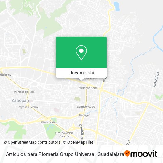 Mapa de Artículos para Plomeria Grupo Universal