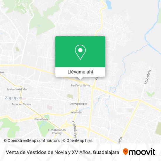 Mapa de Venta de Vestidos de Novia y XV Años