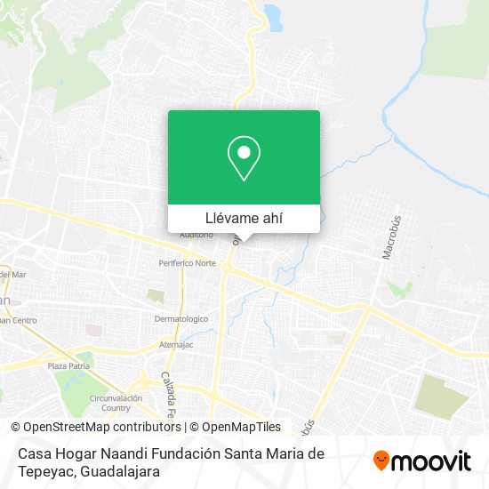 Mapa de Casa Hogar Naandi Fundación Santa Maria de Tepeyac