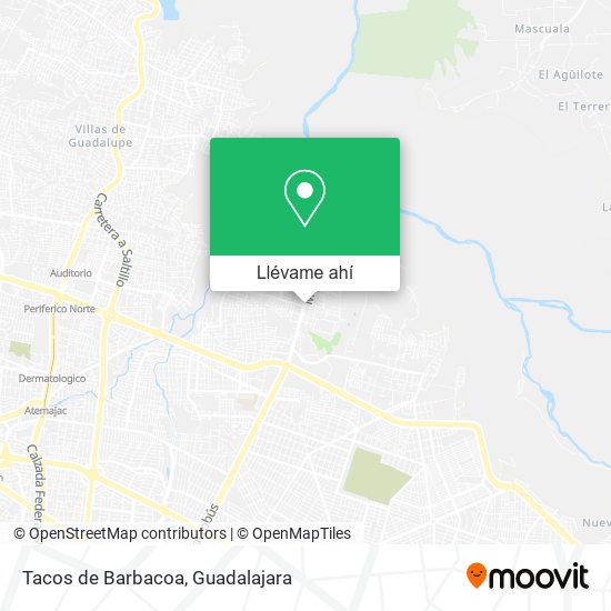 Mapa de Tacos de Barbacoa