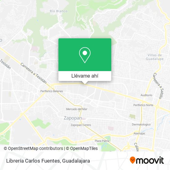 Mapa de Librería Carlos Fuentes