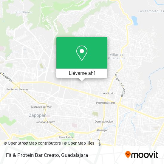 Mapa de Fit & Protein Bar Creato