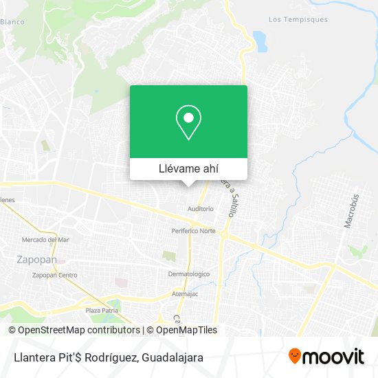 Mapa de Llantera Pit'$ Rodríguez