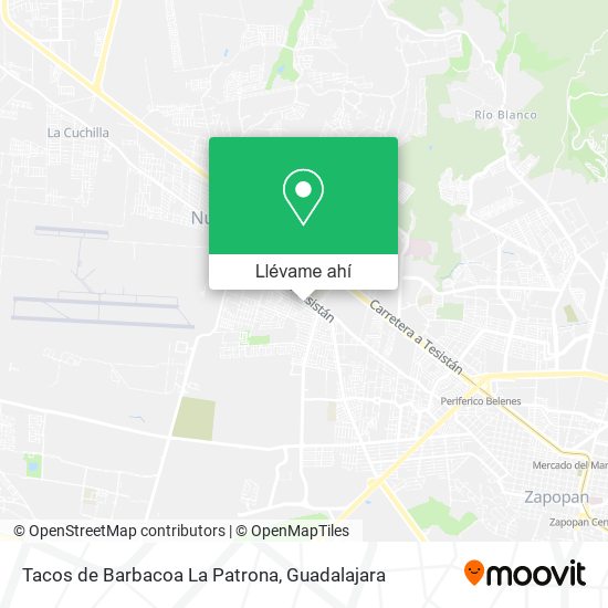 Mapa de Tacos de Barbacoa La Patrona