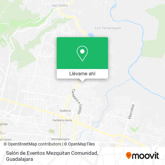 Mapa de Salón de Eventos Mezquitan Comunidad