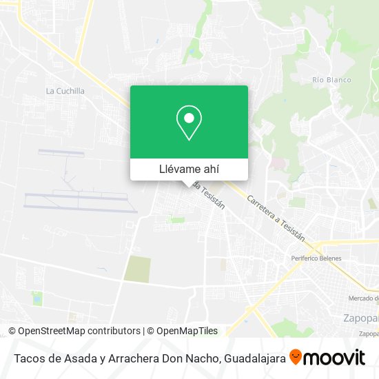 Mapa de Tacos de Asada y Arrachera Don Nacho