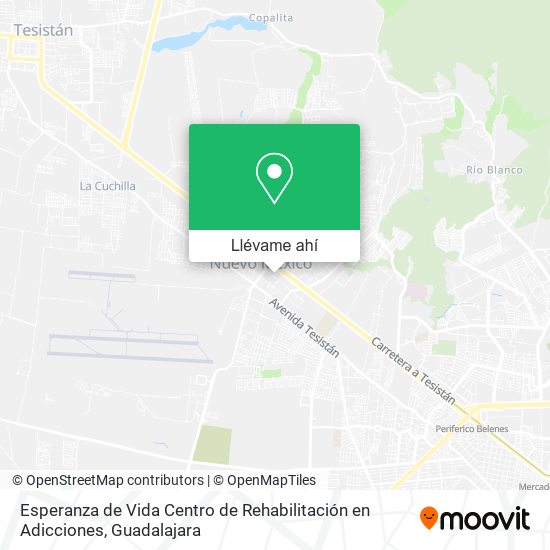 Mapa de Esperanza de Vida Centro de Rehabilitación en Adicciones