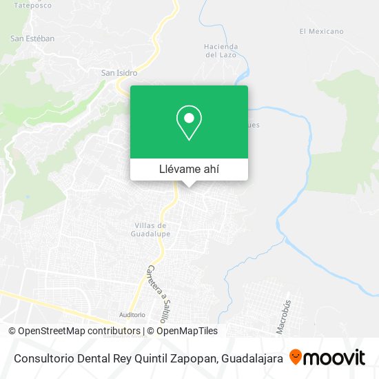 Mapa de Consultorio Dental Rey Quintil Zapopan