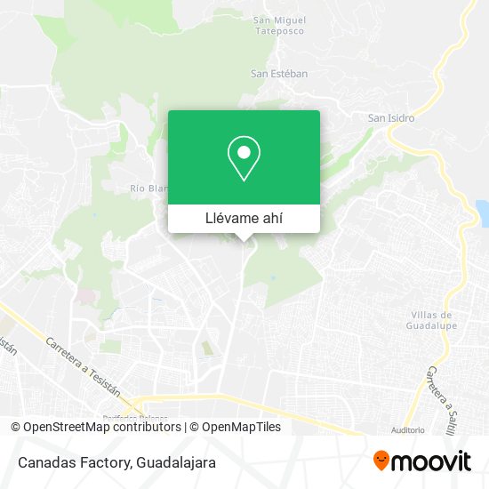 Mapa de Canadas Factory