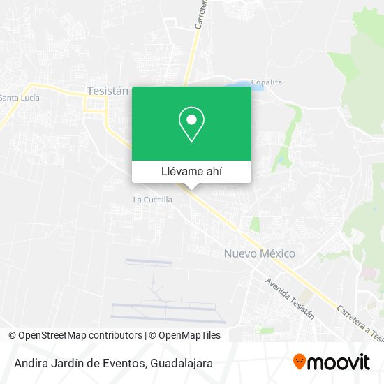 Mapa de Andira Jardín de Eventos