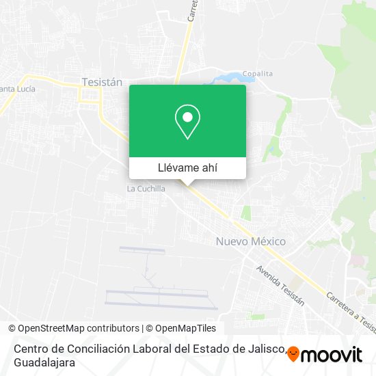 Mapa de Centro de Conciliación Laboral del Estado de Jalisco