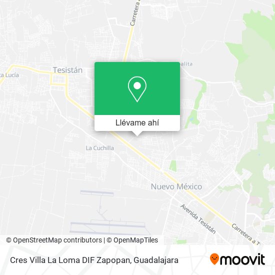 Mapa de Cres Villa La Loma DIF Zapopan