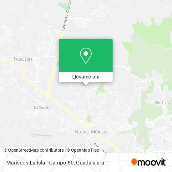 Mapa de Mariscos La Isla - Campo 60