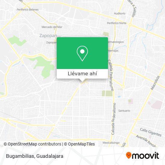 Cómo llegar a Bugambilias en Guadalajara en Autobús o Tren?