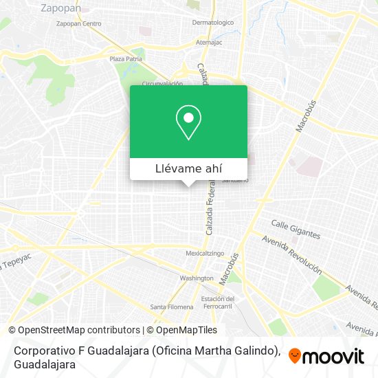 Mapa de Corporativo F Guadalajara (Oficina Martha Galindo)