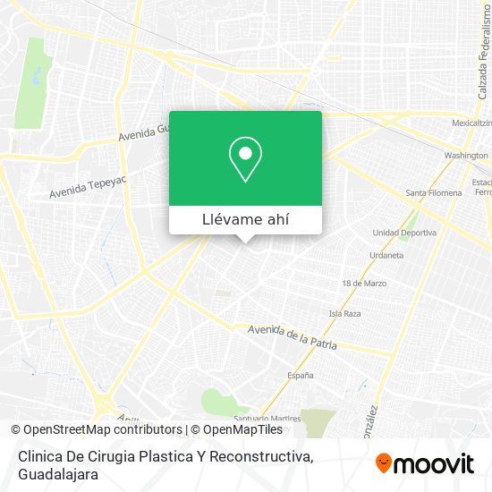 Mapa de Clinica De Cirugia Plastica Y Reconstructiva