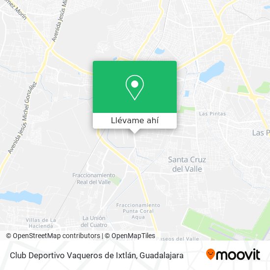 Mapa de Club Deportivo Vaqueros de Ixtlán