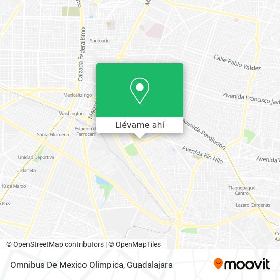 Mapa de Omnibus De Mexico Olimpica