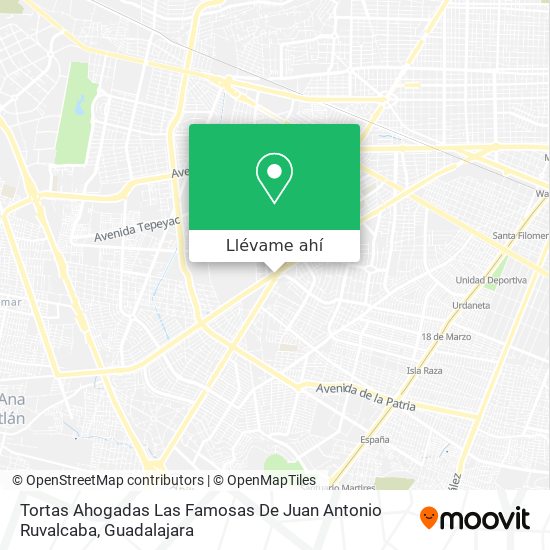 Mapa de Tortas Ahogadas Las Famosas De Juan Antonio Ruvalcaba