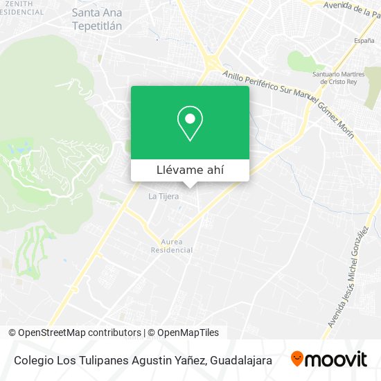 Mapa de Colegio Los Tulipanes Agustin Yañez