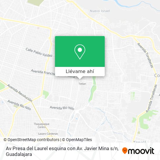 Mapa de Av Presa del Laurel esquina con Av. Javier Mina s / n