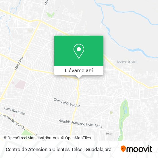 Mapa de Centro de Atención a Clientes Telcel