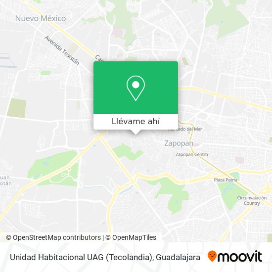 Mapa de Unidad Habitacional UAG (Tecolandia)