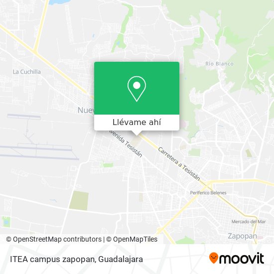 Mapa de ITEA campus zapopan