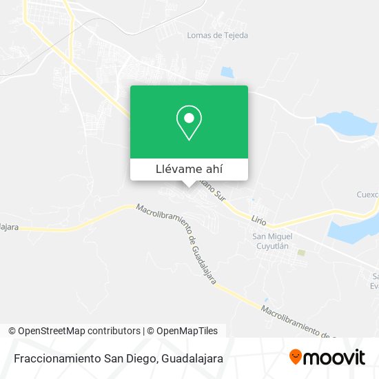 Mapa de Fraccionamiento San Diego