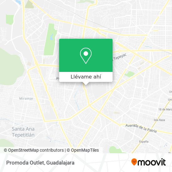 Mapa de Promoda Outlet