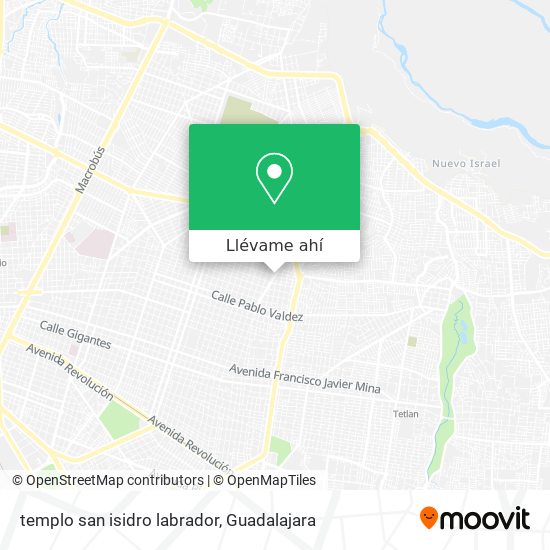 Mapa de templo san isidro labrador