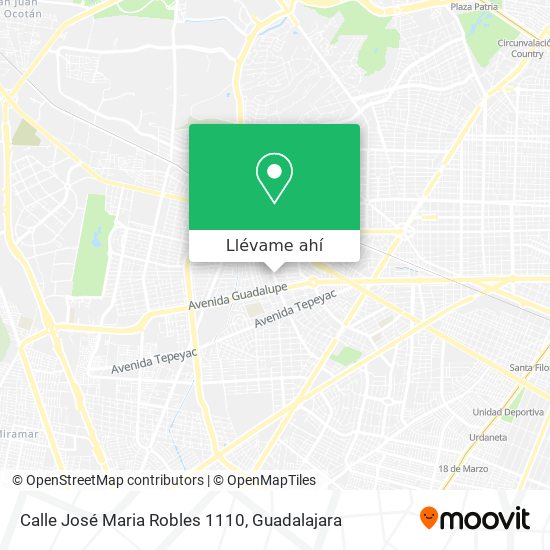 Mapa de Calle José Maria Robles 1110