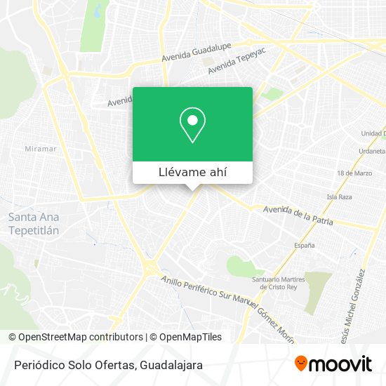 Cómo llegar a Periódico Solo Ofertas en Guadalajara en Autobús o Tren?