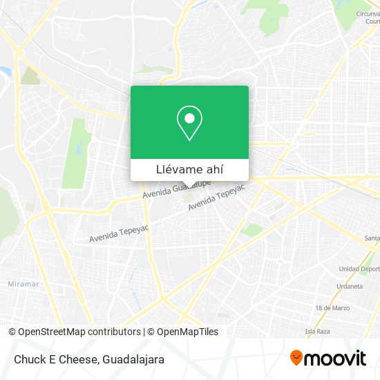 Mapa de Chuck E Cheese