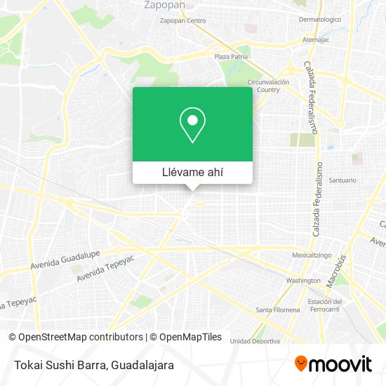 Mapa de Tokai Sushi Barra