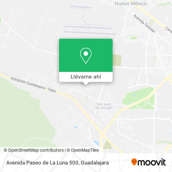 Mapa de Avenida Paseo de La Luna 500