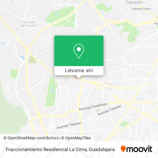 Mapa de Fraccionamiento Residencial La Cima