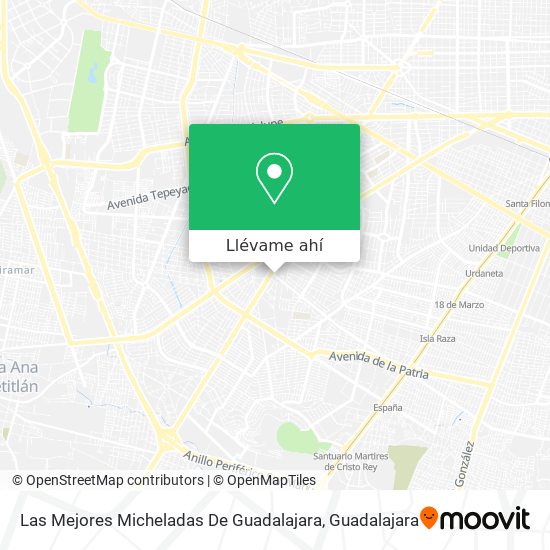 Mapa de Las Mejores Micheladas De Guadalajara