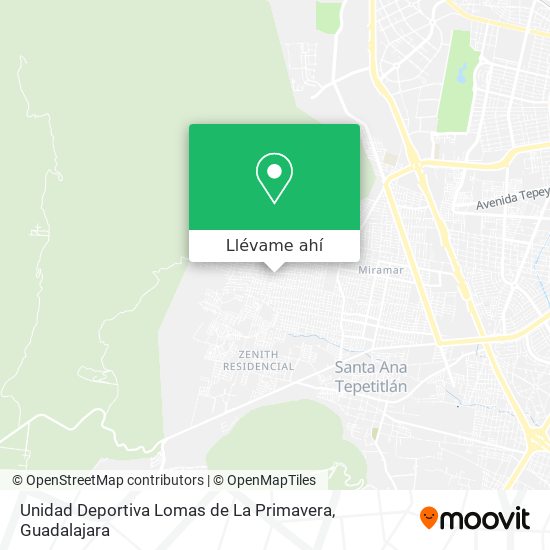 Mapa de Unidad Deportiva Lomas de La Primavera