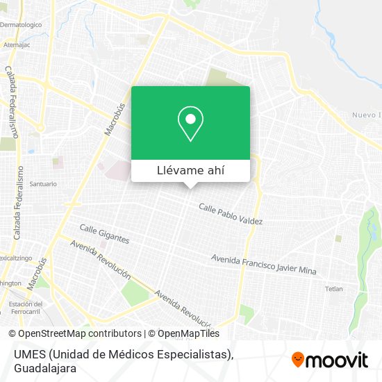 Mapa de UMES (Unidad de Médicos Especialistas)